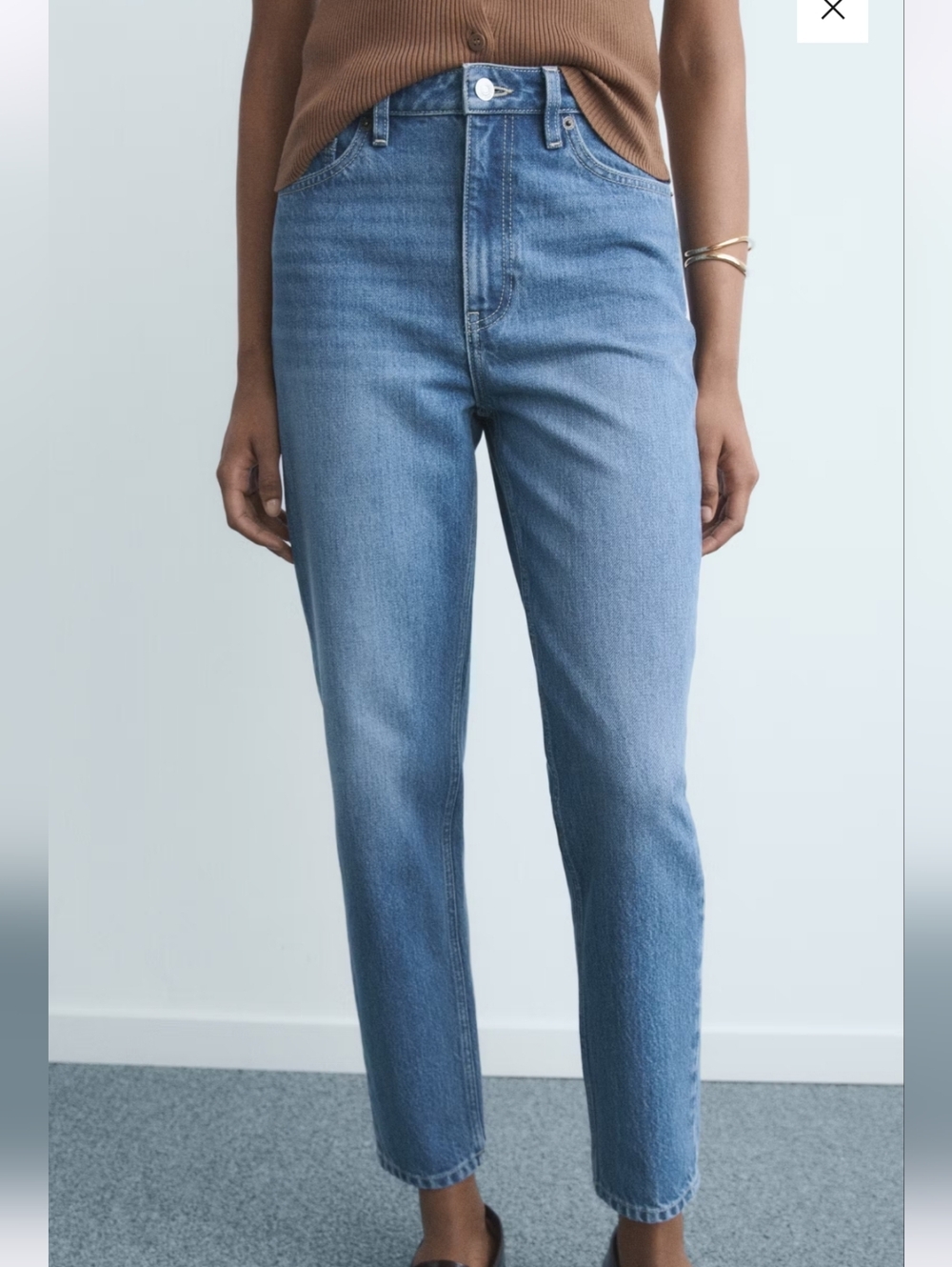 Mango Mom2000 High-Rise Jean In Medium Blue